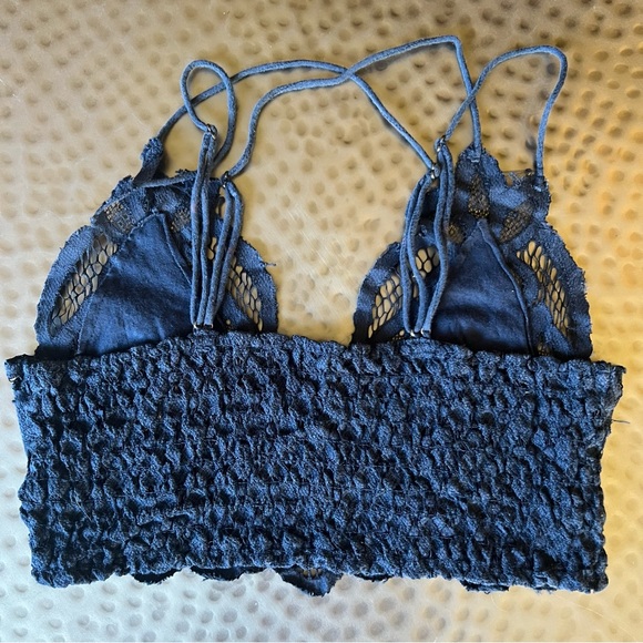 Free People Adella Bralette In Navy - Picture 11 of 12
